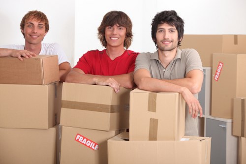 Office removals and business relocation items in a van