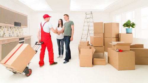 Local packing team organising belongings for a Chelsea relocation
