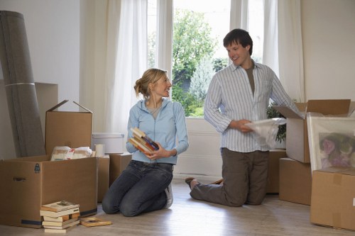 Careful loading of household items in a Chelsea residential move