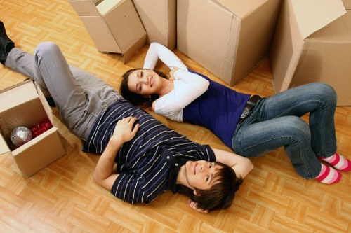 Moving service handling furniture in a Chelsea flat with stair access
